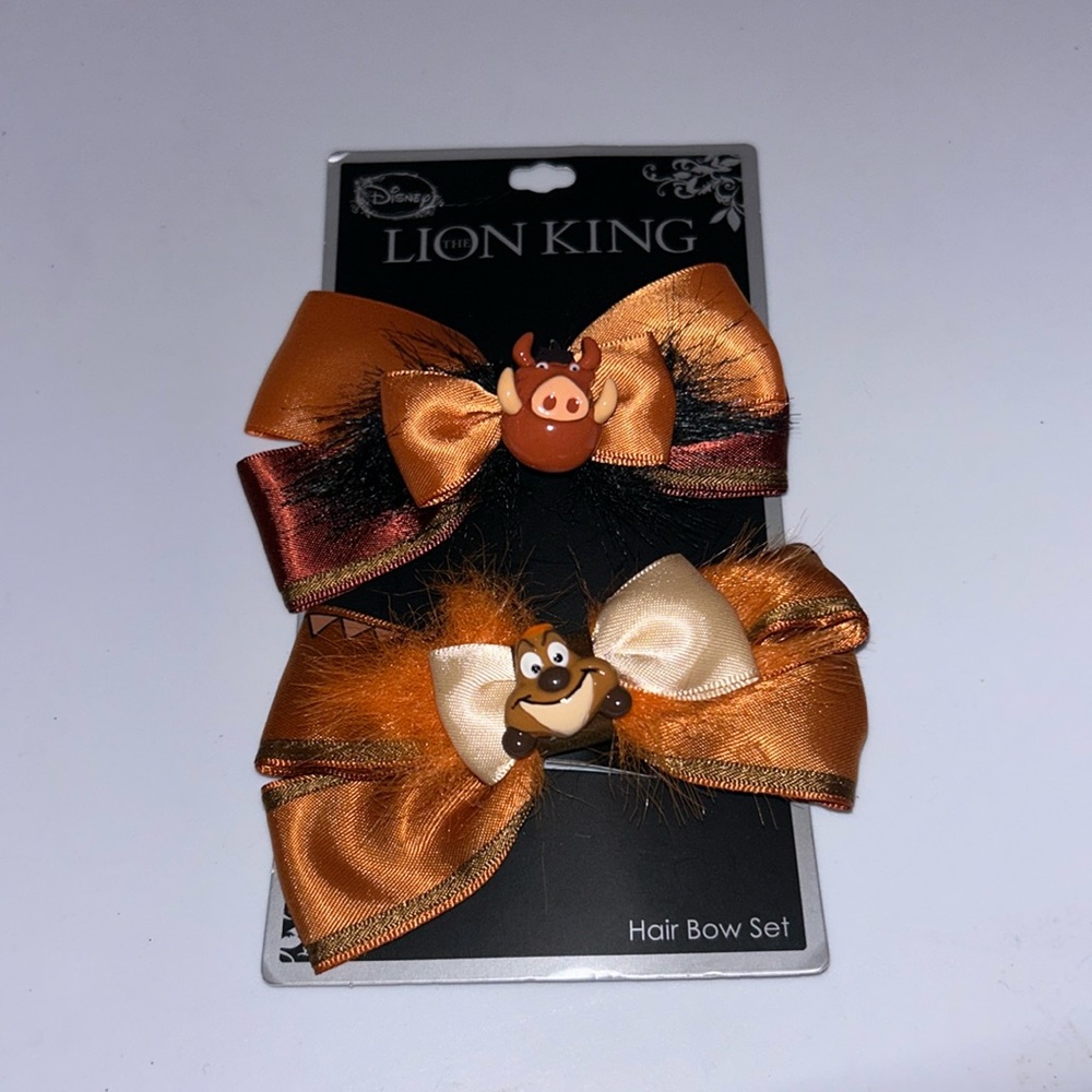 Lion King  Timon and Pumba mini Hair Bows